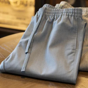 Casual ey Dstring Waist Loose Straight Leg Trousers Men's Faion Simple Sle Spring Autumn New Arrival Long Pants - AliExpress Pants