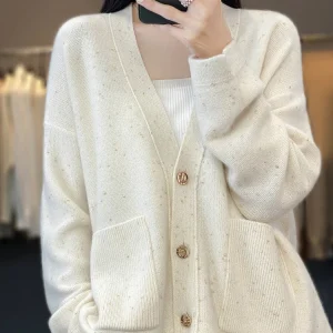 2024 new autumn and winter women's clothing, wool cardigan, casual, Korean style, fashionable, cardigan knitted sweater - AliExpress Sweaters&Jumpers