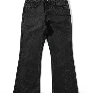 MBBCAR Western Series Narrow Canvas Embroidered Waed 707 Micro Flared Pants Straight Leg Youth Casual Cotton Workwear - AliExpress Pants
