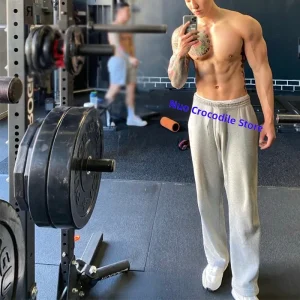 Men's Fitn Cotton Pants Breathable Warm Casual Sports Training Trousers ey Large Size Versatile Straight Leg Casual Pants - AliExpress Pants