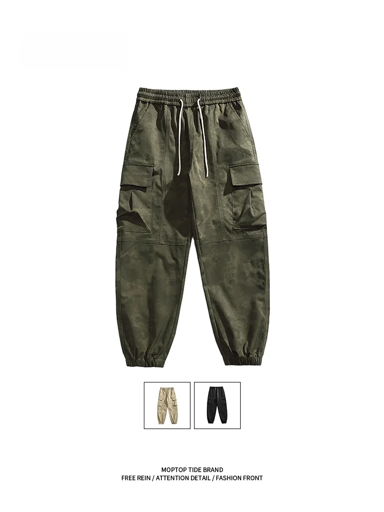 Loose Casual Cargo Pants Straight Leg Wide Leg Workwear Trousers for Men Couples Match All MMOPTOP Faion Brand Polyester Fiber - AliExpress Pants