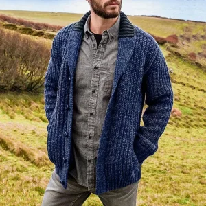 Men's Long Sve Knitted Sweater Coat Pure Color Slim Fit Cardigan Outerwear Autumn Winter Faion Neutral Sle Thiened - AliExpress Sweaters&Jumpers