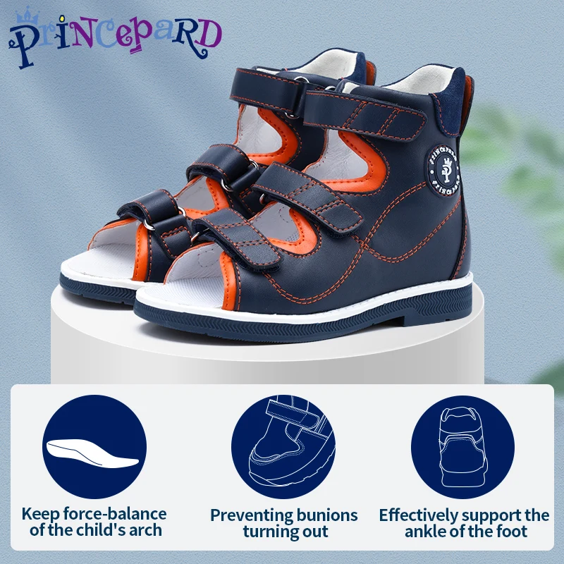 Princepard Children's Orthopedic Sandals Summer Corrective AFO Leather Shoes with Arch Support Thomas Sole EU 20-35 - AliExpress Children's Shoes