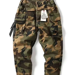 Trendy Military Camouflage Workwear Casual Pants Men Loose Vintage Loose Slim Harlan Trousers Pocket Design Comfortable Fit - AliExpress Pants