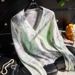 Low-profile ey een Cloud Alpaca Knitted Cardigan Sweater Heavy Embelliment Lazy Sle Women's Faion Commute Sle - AliExpress Sweaters&Jumpers