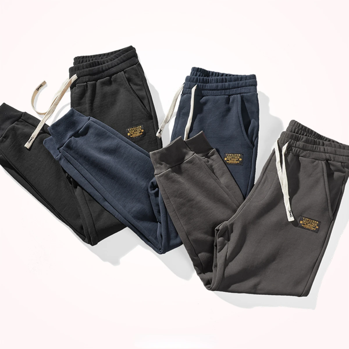 Heavy Autumn And Winter Cotton Foot-closing Trousers Men's Velvet Padded Trousers Japanese Sports Leg-binding Trousers - AliExpress Pants