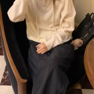 Knitted Hoodie Dstring Commute Sle Loose Fit Single Piece Pure Color Long Sve Warmth Providing Regular Length - AliExpress Sweaters&Jumpers