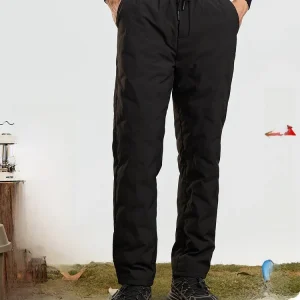 Snow Flng 2026 Spring New Men's Outdoor Sports Warm down Pants Straight Loose Comfortable Long Faion Urban Polyester Fiber - AliExpress Pants