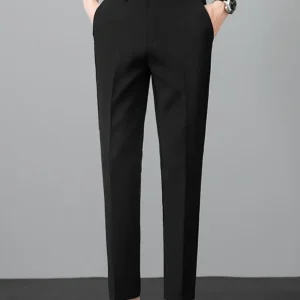 DUSENKLEIN Men's Casual Pants Loose Straight Leg Bla Busin Trousers Spring Autumn Seasonal Comfortable Faionable - AliExpress Pants