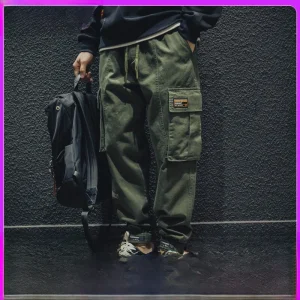 Loose Fit Pure Cotton Work Trousers for Men Autumn Spring Casual Pants Big Size Baggy Comfortable Military een Color - AliExpress Pants