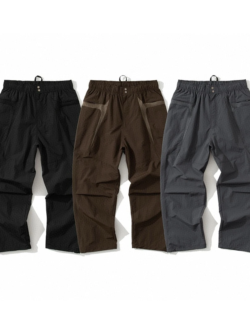 Retro Japanese Sle Qui Dry Outdoor Functional Men's Casual Pants Loose Straight Leg Workwear Trousers Paratrooper Pants - AliExpress Pants