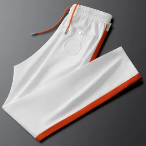 Fashionable color-blocking woven strap casual sport pants for men, summer thin men's lace-up skinny skinny sweatpants - AliExpress Pants