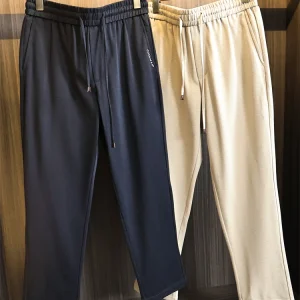 Cool Max Four Dimensional Elastic Casual Pants Men's Summer High End Busin Straight Leg Cool Sensation Long Trousers - AliExpress Pants
