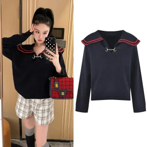 Ele Sweet Knitwear Top Women's Loose Versatile Summer Faion Commute Sle Long Sve Other Material 00% No Brand - AliExpress Sweaters&Jumpers