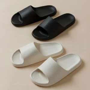 A Pair of Brown And A Pair of Black Slippers - AliExpress Children's Shoes