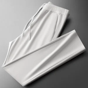 JSBD Summer nude vertical air layer Modal solid color fabric men's casual slim straight leg tracksuit pants - AliExpress Pants