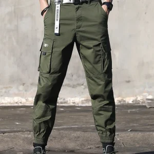 Autumn Camouflage Workwear Pants Men's Trendy Brand Functional Belt Paratrooper Pants Loose Fit Casual Trousers Youth Sle - AliExpress Pants
