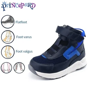 Boys Orthopedic Shoes Kids High Back Ankle Support Casual Sneakers Winter Spring Leather Correction Footwear for Foot Care - AliExpress Children's Shoes