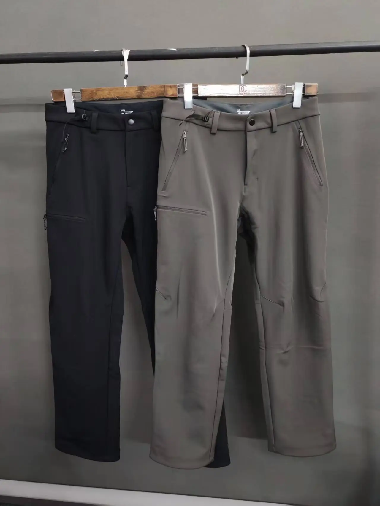 Waterproof Windproof Fce Lined Soft ell Pants Casual Commute Outdoor Straight Leg Zipper mid Waist Youth Spring Pure Color - AliExpress Pants