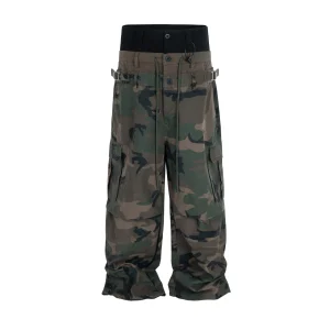 Men's High Street Camouflage Cargo Pants With Pockets Streetwear Vibe Style Hip Hop Trousers Triple Waist Personality Design - AliExpress Pants