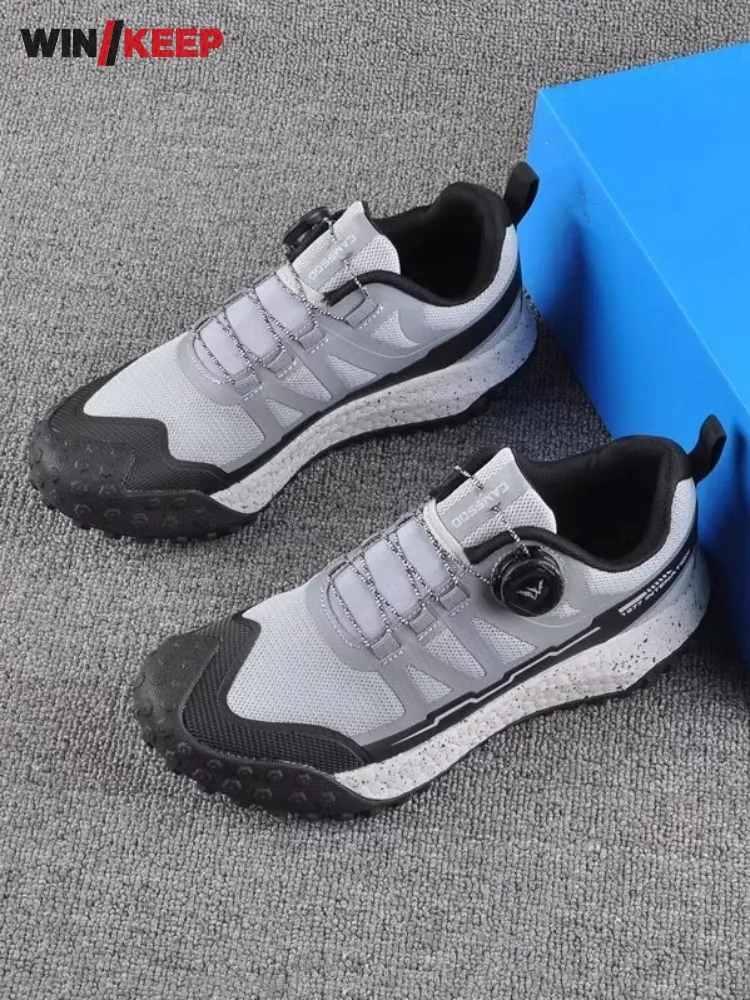 Summer Sport Shoes Mens Button Mesh Comfortable Breathable Sneakers Non Slip Outdoor Low Cut Cushioning Hiking Climbing Shoes - AliExpress Sneakers