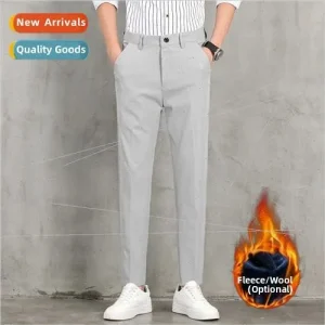Autumn Winter Men's Casual Pants Straight HK Tide Brhundred WH Design Cusizable Faion Accories Belt Bule - AliExpress Pants