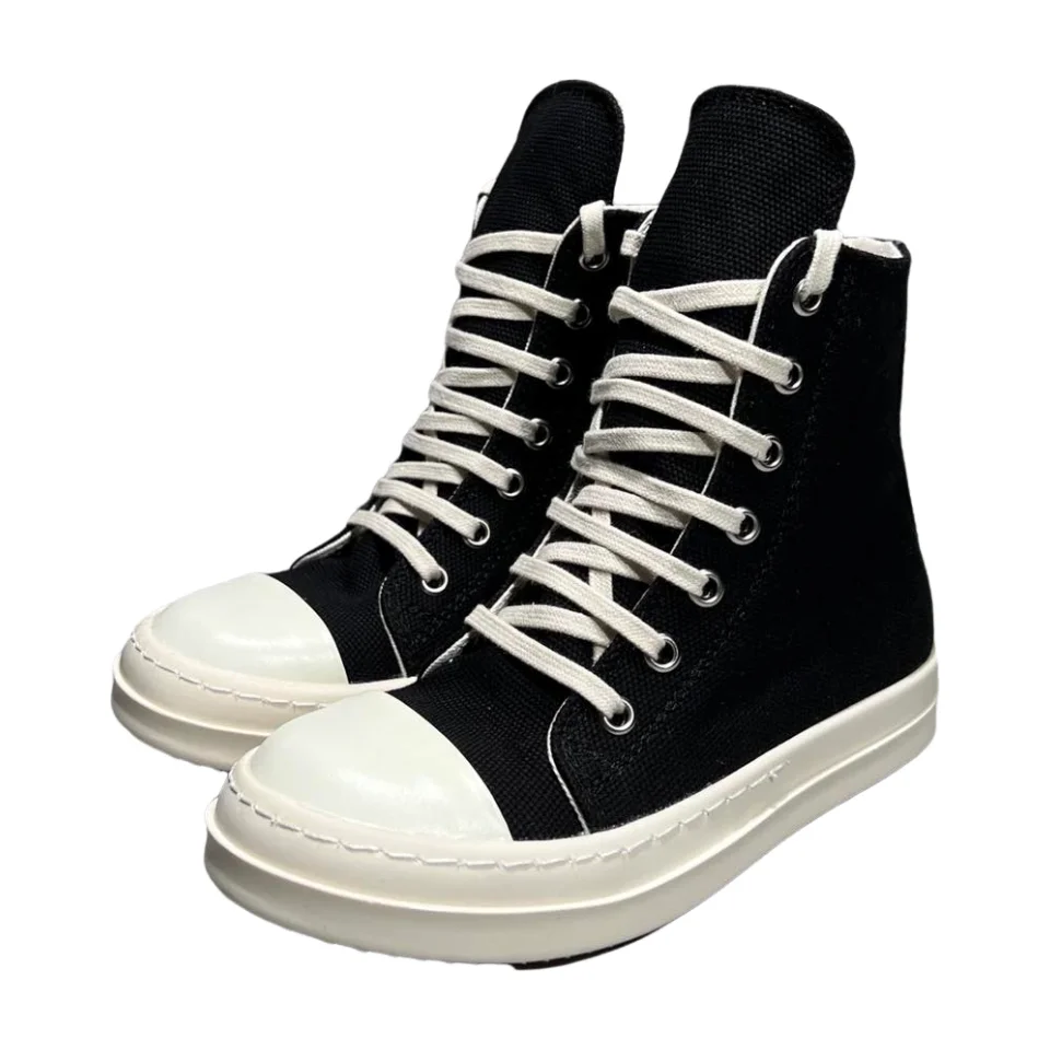 Kids High Top Sneakers Girls Boys Children Shoes Canvas Luxury Lace Up Zip Casual Spring Streetwear Black White Boots - AliExpress Children's Shoes