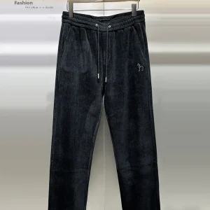 Men's Fleece Lined Casual Pants Winter Comfortable Loose Fit Straight Leg Sporty Trousers Elastic Waist Warm Versatile Corduroy - AliExpress Pants