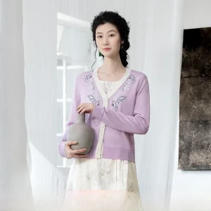 Ele Embroidered Color Blo Lace Knitted Jaet Women's New Summer 2025 a Life on the Left Commute Sle Blend Fabric - AliExpress Sweaters&Jumpers