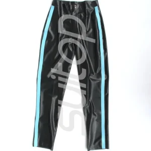 Men 's Suitop 0.4mm latex glued jeans with front zip Male 's pants rubber trousers - AliExpress Pants