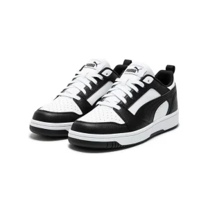 PUMA Rebound v6 Fabric and Synthetic Leather Stylish, Minimalist, Breathable Low-Top Skate Shoes Unisex White/Black 392328-01 - AliExpress Sneakers