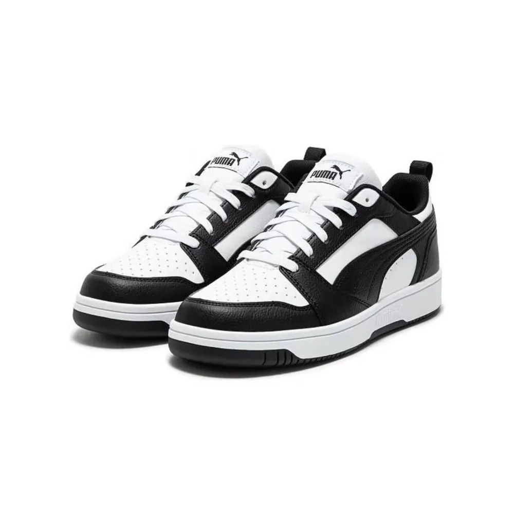 PUMA Rebound v6 Fabric and Synthetic Leather Stylish, Minimalist, Breathable Low-Top Skate Shoes Unisex White/Black 392328-01 - AliExpress Sneakers