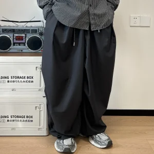 American Pleated Loose Pants for Men Simple and High-end Straight Leg Wide Leg Suit Pants - AliExpress Pants