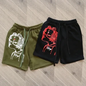 Trippie Redd Revenge Bart Shorts Casual Sports Cotton Military Green Straight Leg Length Summer Fashion Youthful Energy Style - AliExpress Pants