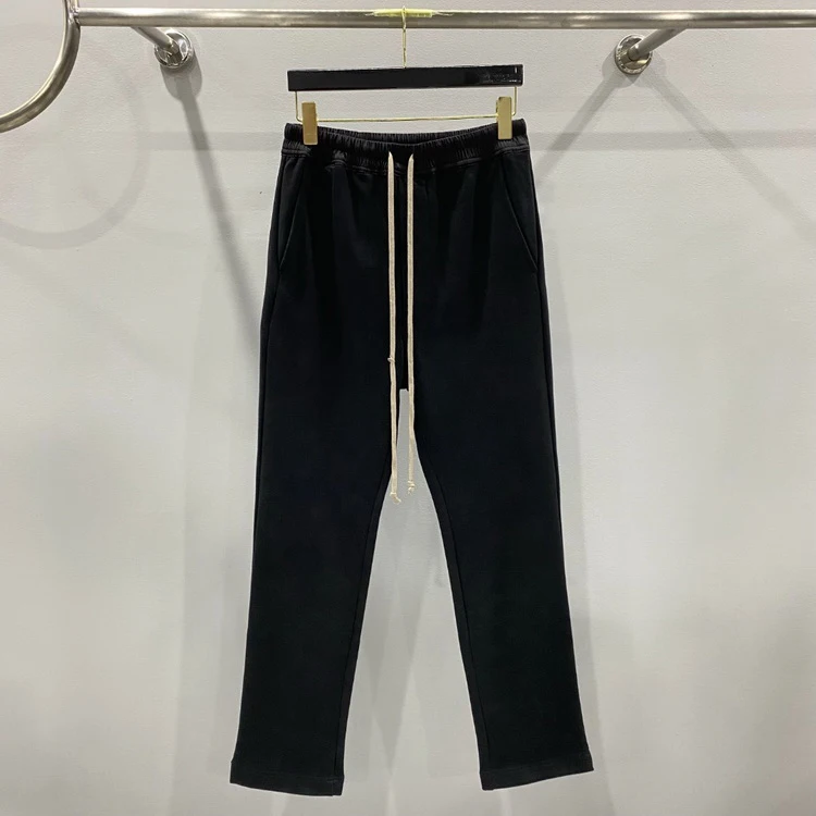 Men's Thiened Pure Cotton Straight Leg Sweatpants Spring New Sle Basic High Street Casual Trousers k Sle Faion - AliExpress Pants