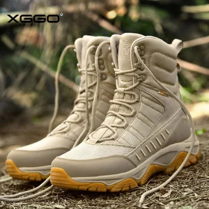 XIANG GUAN Cow Leather hiking shoes Men waterproof Women hunting boots Tactical shoes Desert trekking Boots hi-top sneakers - AliExpress Sneakers