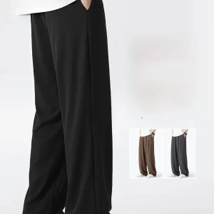 Ice Silk Sun Protection Pants Men's Summer Thin Straight Leg Casual Pants Drapey Lightweight Trousers - AliExpress Pants