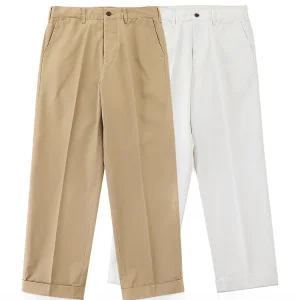 MBBCAR American Retro Khaki Casual Pants High Waist Slim Straight Leg Flat Weave Youthful Energy Sle Cotton Long Trousers - AliExpress Pants