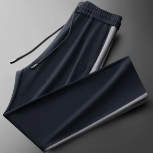 JSBD Autumn High-end Sorona contrasting woven band sweatpants Men's drawstring straight-leg sportswear casual pants - AliExpress Pants