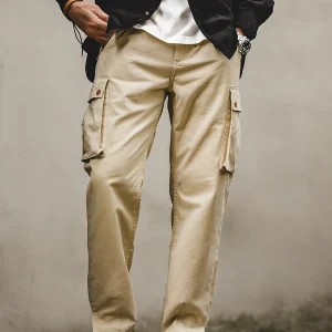 Maden Workwear American 300G Khaki Cone Mountain Pure Cotton Multi-ket Straight Leg Small Foot Pants Casual Trousers - AliExpress Pants