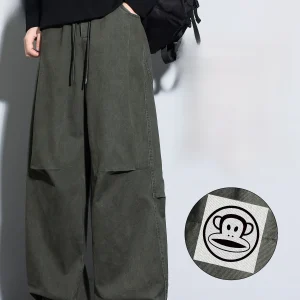 PaulFrank Pure Cotton Workwear Casual Pants Men's Summer Straight Loose Retro Knife  Trousers American Sle Straight Leg - AliExpress Pants