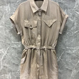 Women's Utili Sle Wide Leg Jumpsuit High Waist orts Length Linen Overall Pants Summer Harvest Waist in - AliExpress Jumpsuits&Rompers