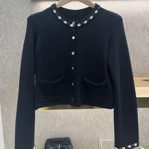 M Home Nan You High End Women's Knitted Cardigan Coat with Rhinestones Autumn Winter New Style Simple Commute Style Regular Fit - AliExpress Sweaters&Jumpers