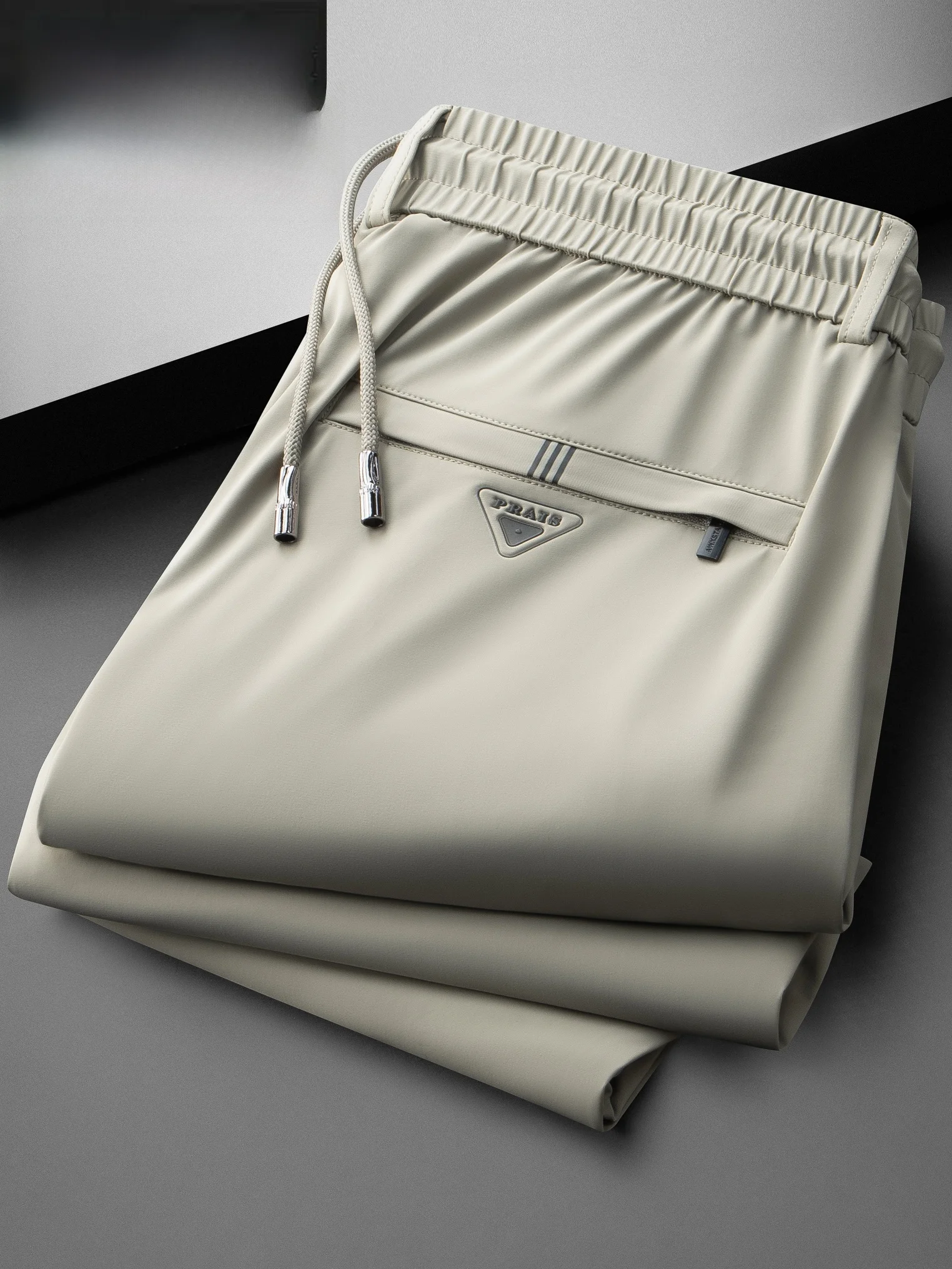 High-End Men's Casual Pants Ice Silk Draped Thin Loose Straight Qui Dry Summer Faionable Urban Sle Busin Casual - AliExpress Pants