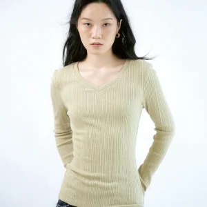 Nothingnowhere 25FW Classic Accordion Texture mat Long Sve Base Layer Winter New Cotton Blend Knitted Sweater for W... - AliExpress Sweaters&Jumpers