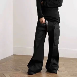 Brand R0 Flared Pants Pleated Loose Solid Color Trousers Pants Straight Casual Drawstring Wide Leg Loose Pants - AliExpress Pants
