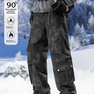 American Sle Outdoor Workwear down Trousers Men Women Winter Sports Climbing Skiing Windproof Warmth Fce Pants - AliExpress Pants