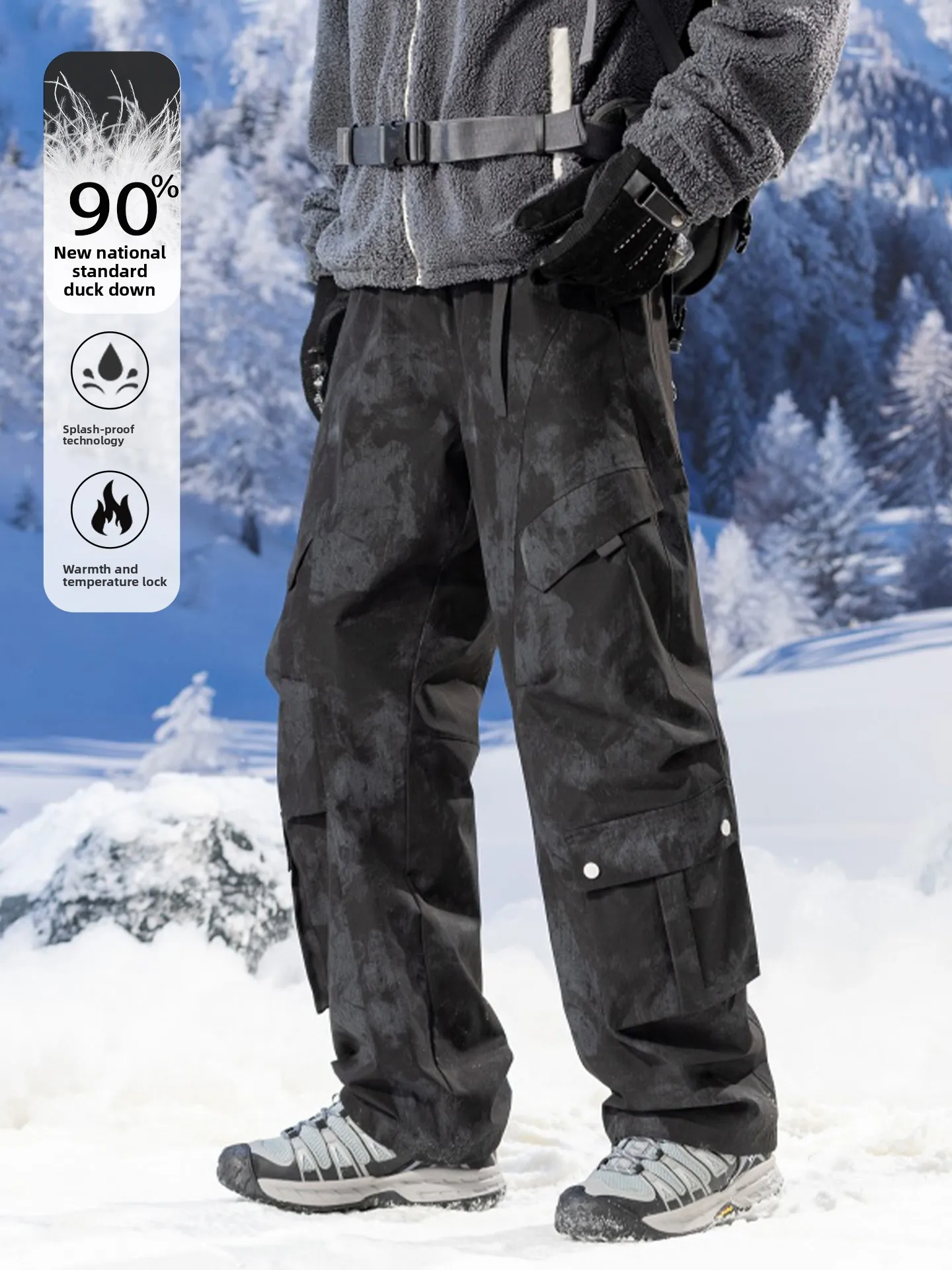 American Sle Outdoor Workwear down Trousers Men Women Winter Sports Climbing Skiing Windproof Warmth Fce Pants - AliExpress Pants