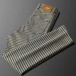 Business Casual Men's Plaid Pants Commute Straight Leg Trousers Lightweight Luxury Spring Autumn New Style Polyester Cotton B... - AliExpress Pants