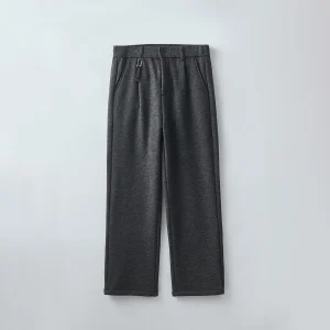 Men's Casual Woolen Trousers Straight Leg Loose Fit Thiened Winter Busin Pants mid Waist Straight Cut Khaki Color - AliExpress Pants